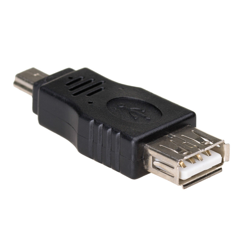 Akyga AK-AD-07 OTG-adapter USB-A pesa – mini-USB pistik, must
