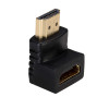 Akyga AK-AD-01 HDMI-adapter pistik – pesa, 90° nurgaga üles, must