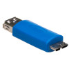 Akyga AK-AD-25 USB-A 3.0 (F) – Micro USB-B 3.0 (M) OTG adapter, sinine