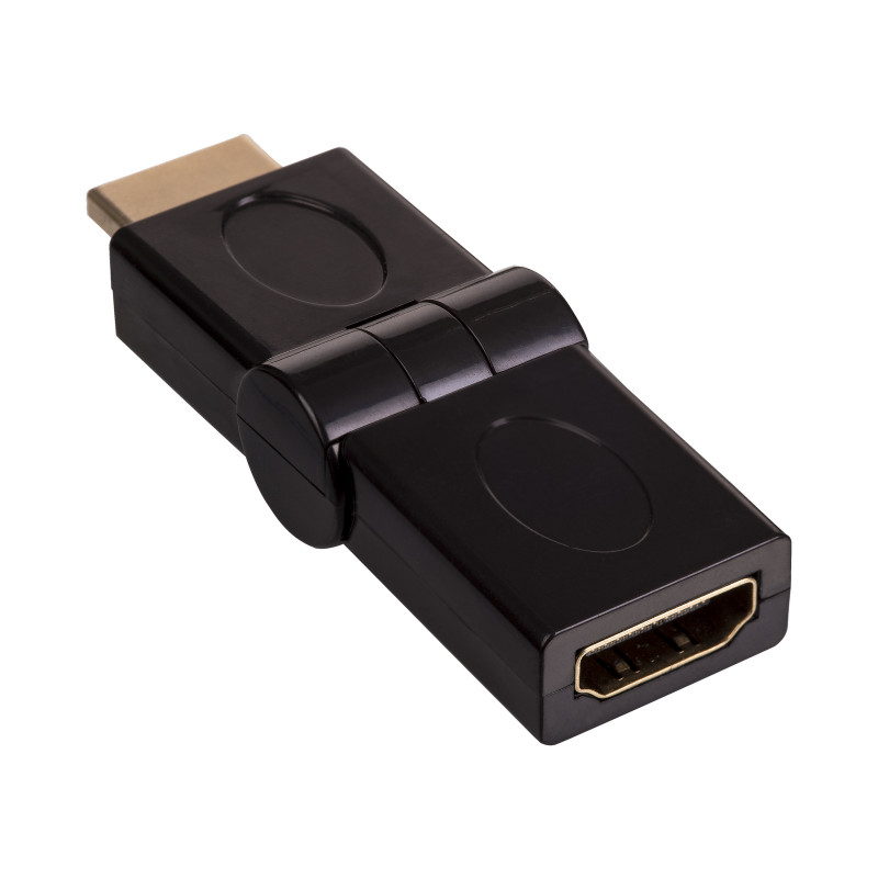 Akyga AK-AD-40 HDMI (M) - HDMI (F) 180° pööratava nurgaga adapter, must