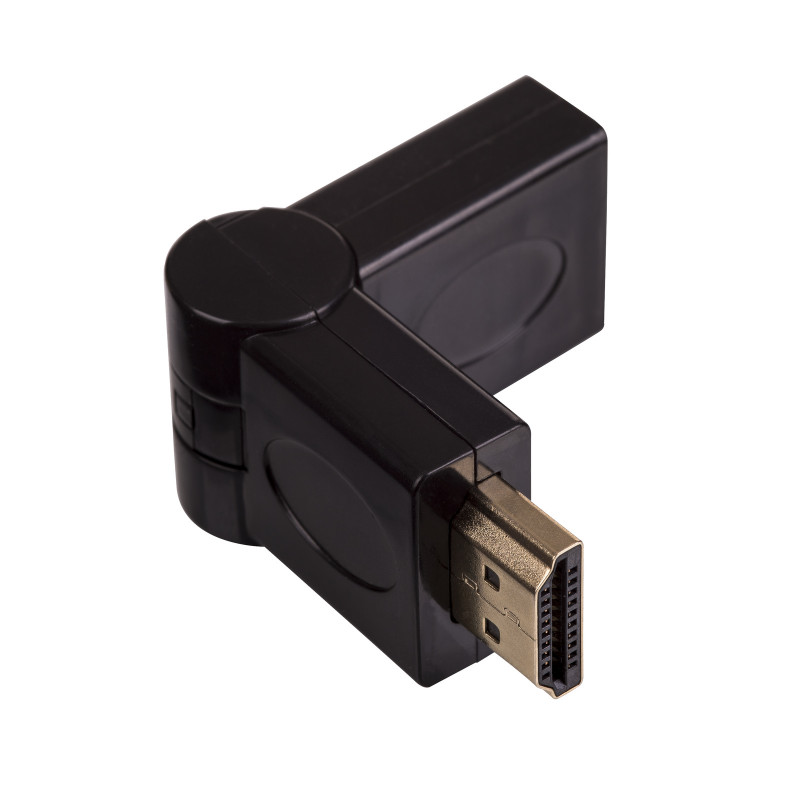 Akyga AK-AD-40 HDMI (M) - HDMI (F) 180° pööratava nurgaga adapter, must