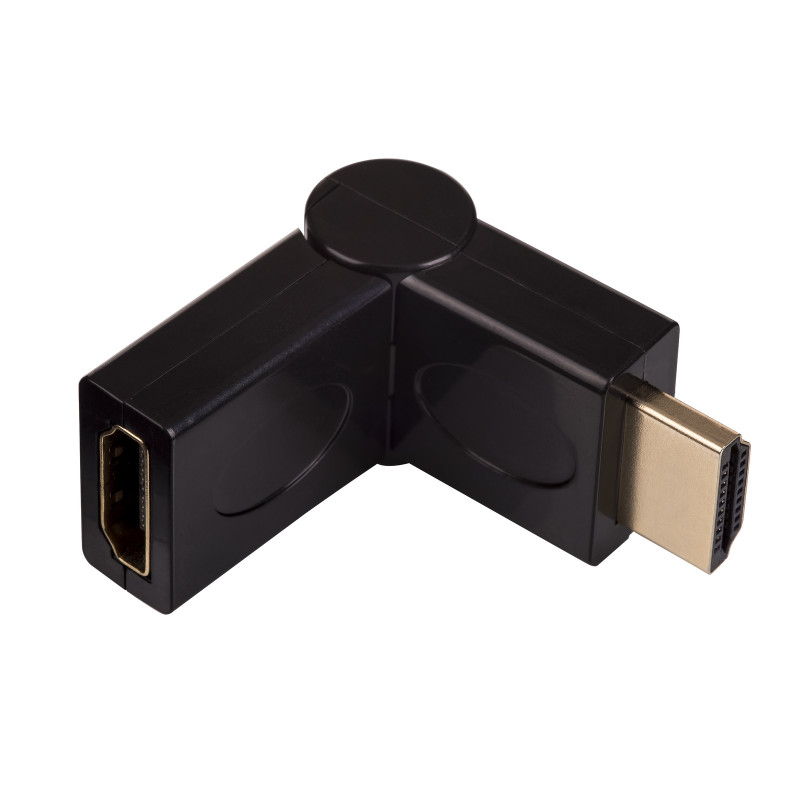 Akyga AK-AD-40 HDMI (M) - HDMI (F) 180° pööratava nurgaga adapter, must