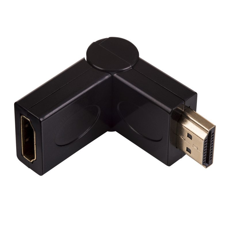 Akyga AK-AD-40 HDMI (M) - HDMI (F) 180° pööratava nurgaga adapter, must