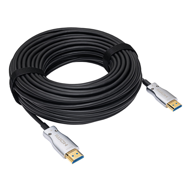 Akyga AK-HD-200L HDMI 2.1 aktiivne optiline kaabel (AOC), 48 Gbps, 8K@60Hz, 4K@120Hz, 20 m, must