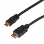 Akyga AK-HD-10M HDMI-Mini HDMI kaabel v1.4, High Speed with Ethernet, 1 m, must