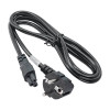 Akyga AK-NB-01A sülearvuti toitekaabel CEE 7/7 - IEC C5 (kolmikleht), 3x 0,5 mm², 1,5 m, must