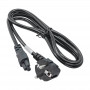Akyga AK-NB-01C sülearvuti toitekaabel CEE 7/7 – IEC C5, vask 3x0,75 mm², 1,5 m, must