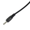 Akyga AK-DC-03 toitekaabel USB-A pistik – DC 3,5 x 1,35 mm pistik, 0,8 m, must