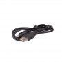 Akyga AK-DC-02 toitekaabel USB-A pistik – DC 2,5 x 0,7 mm pistik, 0,8 m, must