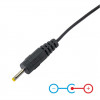 Akyga AK-DC-02 toitekaabel USB-A pistik – DC 2,5 x 0,7 mm pistik, 0,8 m, must