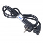 Akyga AK-NB-02A toitekaabel Dell sülearvuti adapteritele, CEE 7/7 pistikust 3-kontaktiliseks lamedaks pistikuks, 3x 0,5 mm², 1,5 m, must