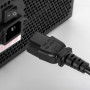 Akyga AK-PC-03A IEC C14 - IEC C13 toite pikenduskaabel, 3x 0,5 mm², 1,8 m, must