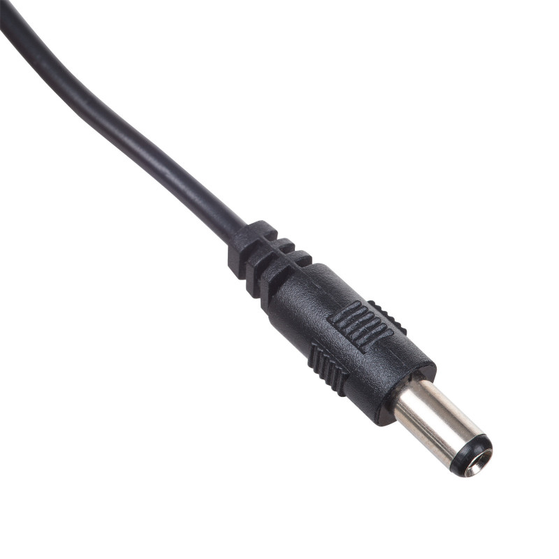 Akyga AK-DC-04 toitekaabel USB-A pistik – DC 5,5 x 2,5 mm pistik, 0,8 m, must