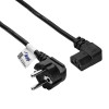 Akyga AK-PC-02C toitekaabel CEE 7/7 – IEC C13 90° nurgaga, vask 3x0,75 mm², 1,5 m, must