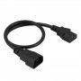 Akyga AK-PC-14A IEC C14 - IEC C13 toitekaabli pikendus, 3x 0,5 mm², 0,5 m, must
