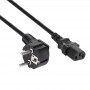 Akyga AK-PC-01S toitekaabel CEE 7/7 (Schuko) IEC C13-le, 3x 1,5 mm² vask, 1,5 m, must