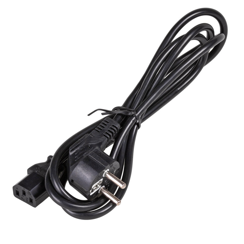 Akyga AK-PC-01S toitekaabel CEE 7/7 (Schuko) IEC C13-le, 3x 1,5 mm² vask, 1,5 m, must
