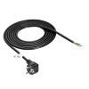 Akyga AK-OT-01S CEE 7/7 toitekaabel avatud otsaga, 3x 1,5 mm² vask, 1,5 m, must