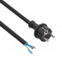 Akyga AK-OT-02S CEE 7/7 kummist toitekaabel avatud otsaga, H05RR-F 3x 1,5 mm², 1,8 m, must