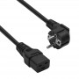Akyga AK-UP-01S serveri toitekaabel CEE 7/7 (Schuko) – IEC C19, vask 3 x 1,5 mm², 16 A, 1,8 m, must