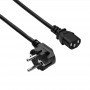 Akyga AK-PC-106A toitekaabel CEE 7/7 (Schuko) – IEC C13, CCA 3 x 0,75 mm², 3 m, must