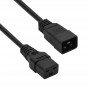 Akyga AK-UP-03S serveri toite pikenduskaabel IEC C20 – IEC C19, vask 3 x 1,5 mm², 16 A, 1,8 m, must