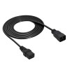 Akyga AK-UP-03S serveri toite pikenduskaabel IEC C20 – IEC C19, vask 3 x 1,5 mm², 16 A, 1,8 m, must