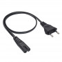 Akyga AK-RD-04A toitekaabel CEE 7/16 (Europlug) – IEC C7 (kaheksa), CCA 2 x 0,5 mm², 0,5 m, must