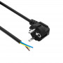 Akyga AK-OT-01C vaba otsaga toitekaabel CEE 7/7 (Schuko), vask 3 x 0,75 mm², 1,5 m, must