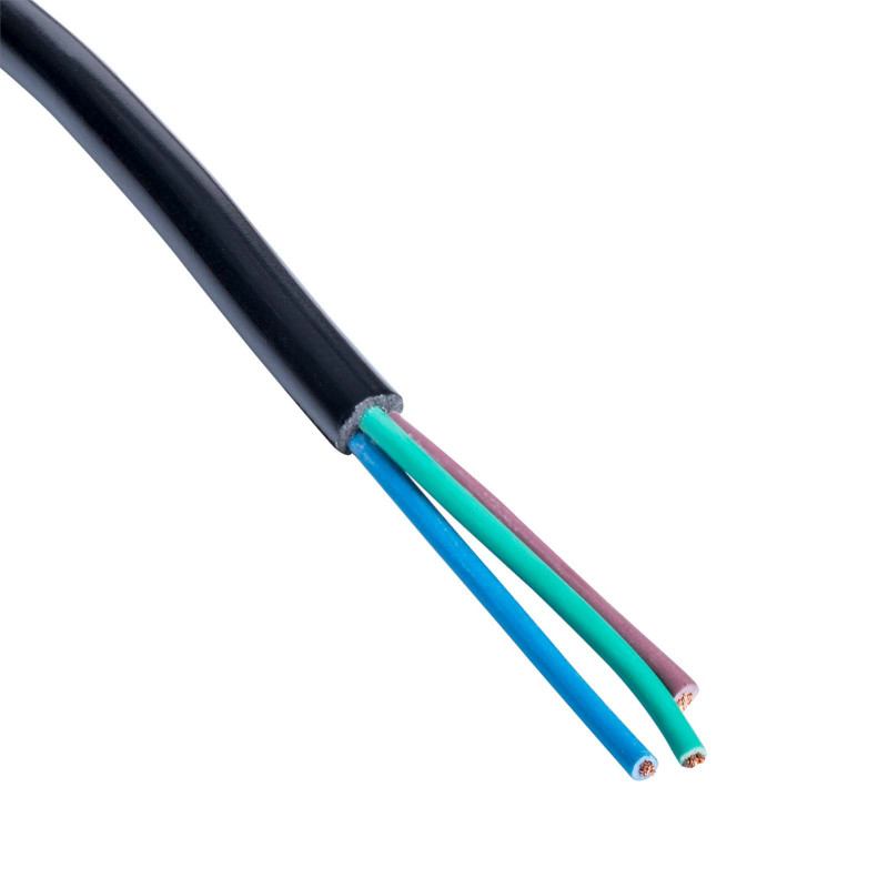 Akyga AK-OT-01C vaba otsaga toitekaabel CEE 7/7 (Schuko), vask 3 x 0,75 mm², 1,5 m, must