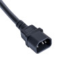 Akyga AK-PC-13A toiteadapteri kaabel IEC C14 – CEE 7/3 (Schuko) pesa, vask 3 x 0,75 mm², 1 m, must
