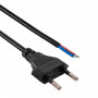 Akyga AK-OT-04A vaba otsaga toitekaabel CEE 7/16 (Europlug), vask 2 x 0,5 mm², 1,5 m, must