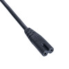 Akyga AK-AG-03A toitekaabel UK BS 1363 (G-tüüp) – IEC C7 (kaheksa), CCA 2 x 0,5 mm², 1,5 m, must