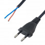 Akyga AK-OT-05A vaba otsaga toitekaabel CEE 7/16 (Europlug), vask 2 x 0,75 mm², 1,5 m, must
