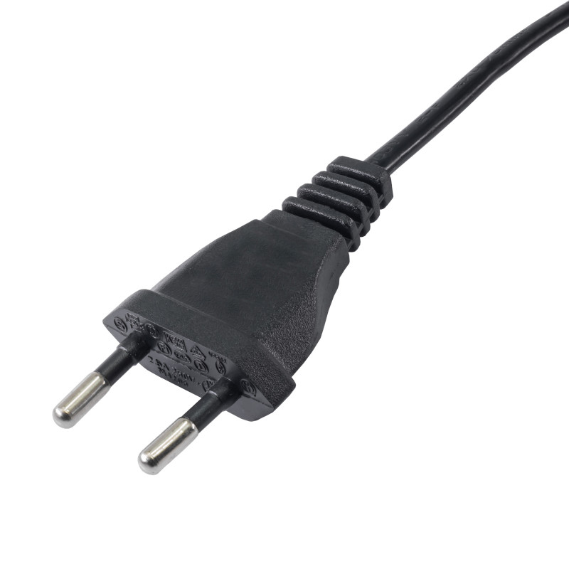 Akyga AK-OT-05A vaba otsaga toitekaabel CEE 7/16 (Europlug), vask 2 x 0,75 mm², 1,5 m, must