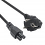 Akyga AK-NB-08C sülearvuti toitekaabel CEE 7/7 - IEC C5, 3x 0,75 mm² vask, 1 m, must