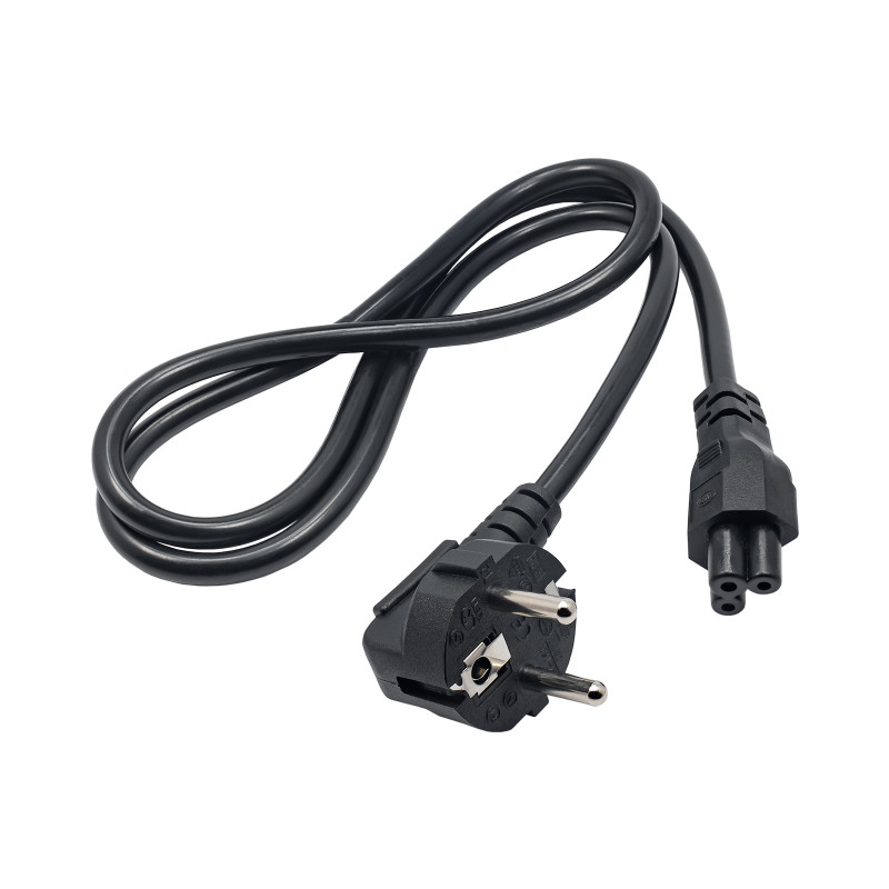 Akyga AK-NB-08C sülearvuti toitekaabel CEE 7/7 - IEC C5, 3x 0,75 mm² vask, 1 m, must