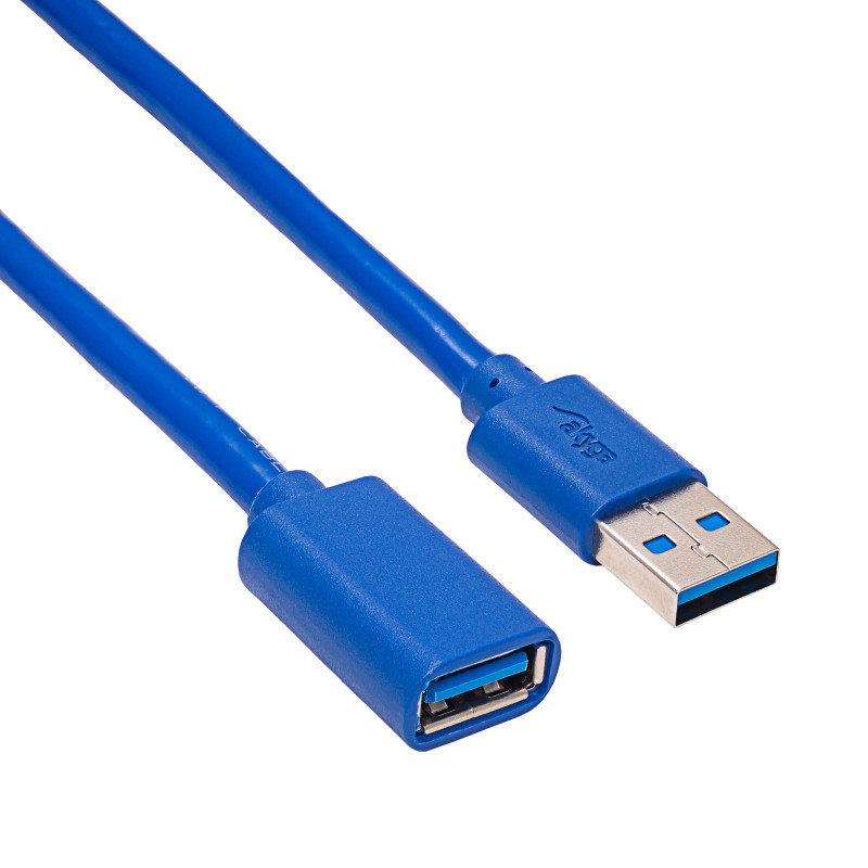 Akyga AK-USB-10 USB 3.0 pikenduskaabel USB-A pistik – pesa, 1,8 m, must