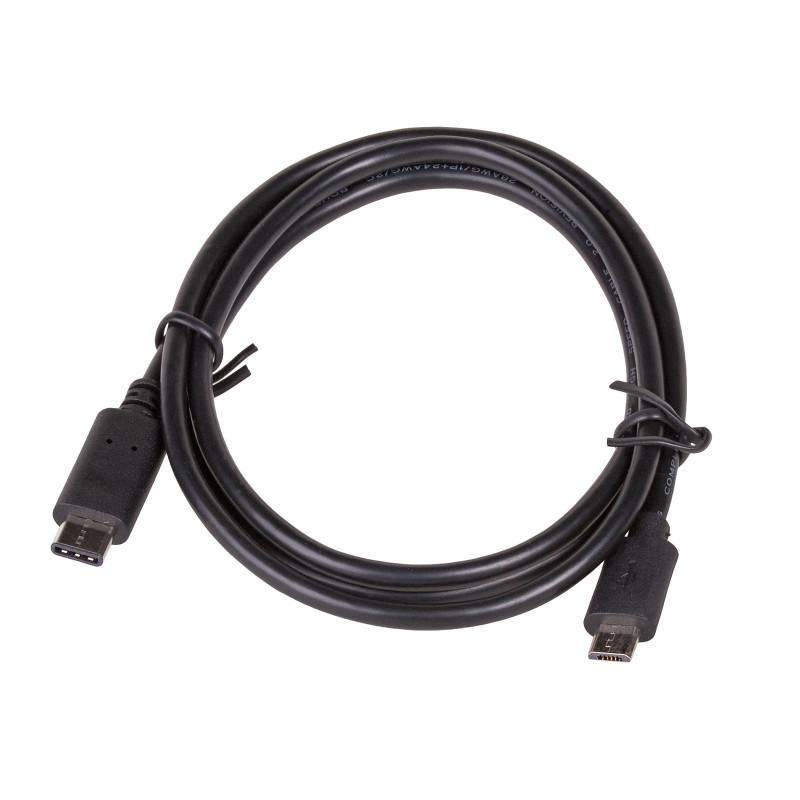Akyga AK-USB-16 USB 2.0 kaabel Micro USB-B (M) - USB-C (M), 1 m, must