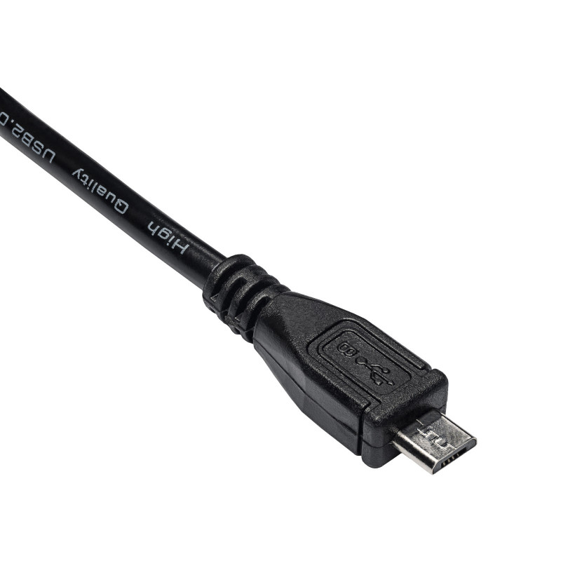 Akyga AK-USB-21 USB 2.0 kaabel USB-A (M) - Micro USB-B (M), 1 m, must