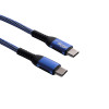Akyga AK-USB-36 USB-C – USB-C punutud kaabel, USB 2.0, 100 W, 0,5 m, sinine