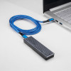 Akyga AK-USB-36 USB-C – USB-C punutud kaabel, USB 2.0, 100 W, 0,5 m, sinine
