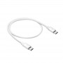 Akyga AK-USB-39 USB-C – USB-C kaabel, USB 2.0, 60 W, 0,5 m, valge