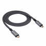 Akyga AK-USB-45 USB-C – USB-C punutud kaabel, USB4, 40 Gbps, 240 W, 1 m, hall