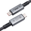 Akyga AK-USB-45 USB-C – USB-C punutud kaabel, USB4, 40 Gbps, 240 W, 1 m, hall
