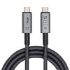 Akyga AK-USB-45 USB-C – USB-C punutud kaabel, USB4, 40 Gbps, 240 W, 1 m, hall