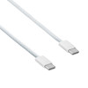 Akyga AK-USB-51 USB-C – USB-C punutud kaabel iPhone 15 jaoks, USB 2.0, 60 W, 1 m, valge