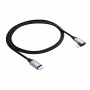 Akyga AK-USB-56 USB-C – Lightning punutud kaabel nurgapistikuga, USB 2.0, 30 W, 1 m, must