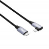 Akyga AK-USB-56 USB-C – Lightning punutud kaabel nurgapistikuga, USB 2.0, 30 W, 1 m, must