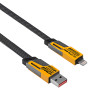 Akyga AK-USB-57 4-in-1 punutud kaabel USB-A/USB-C – USB-C/Lightning, USB 2.0, 65 W, 1 m, hall